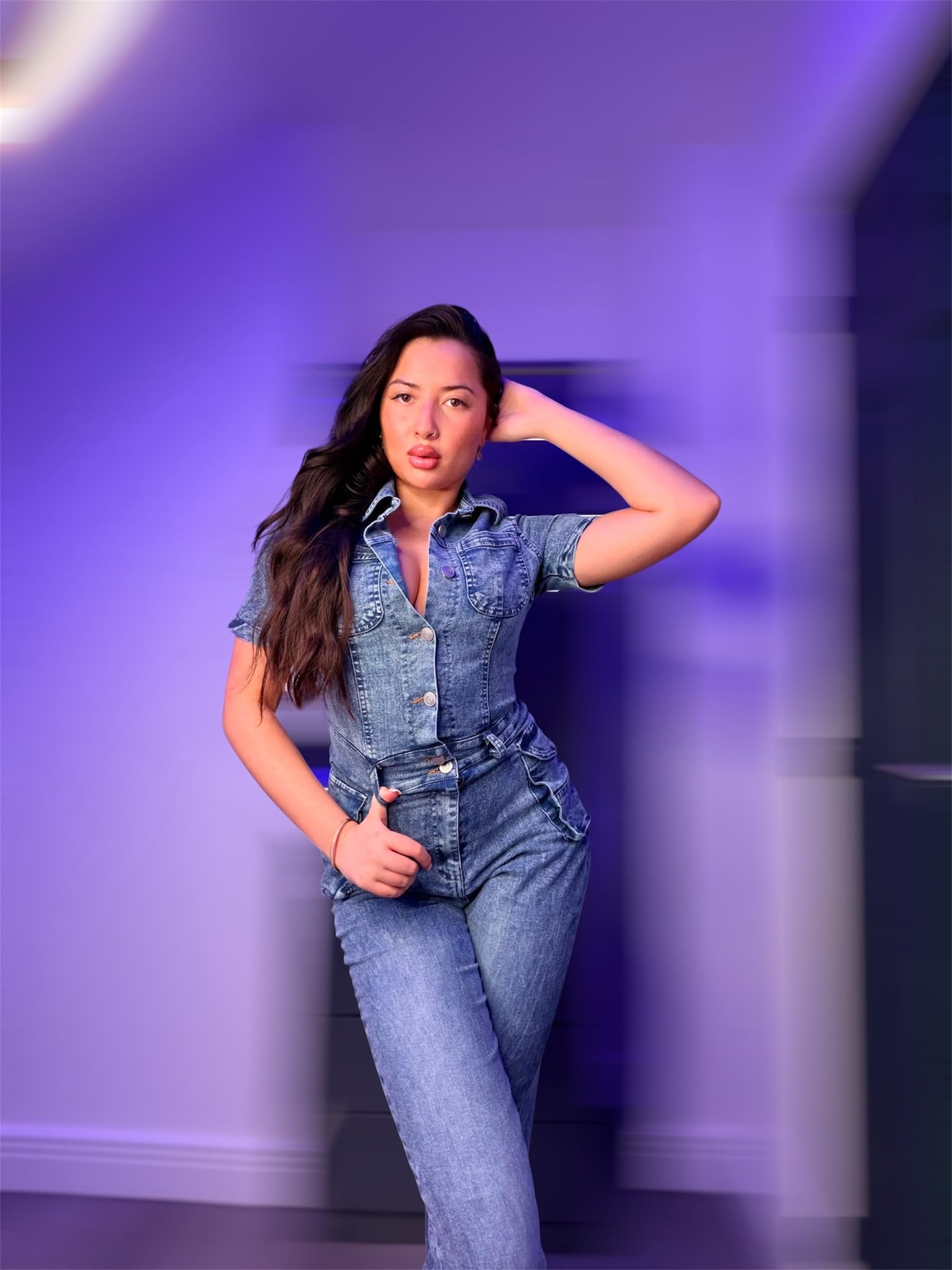 Blue Denim Jumpsuit