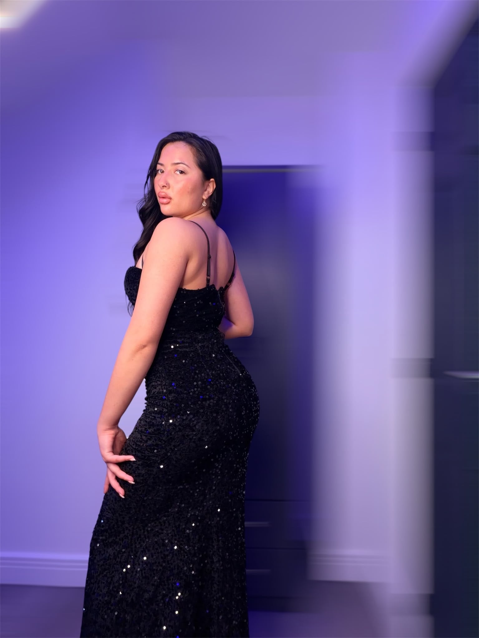 Black Sequin Dress