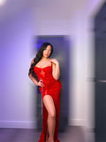 Red Sequin Dress