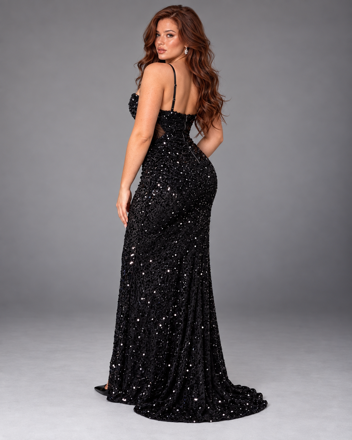 Black Sequin Dress