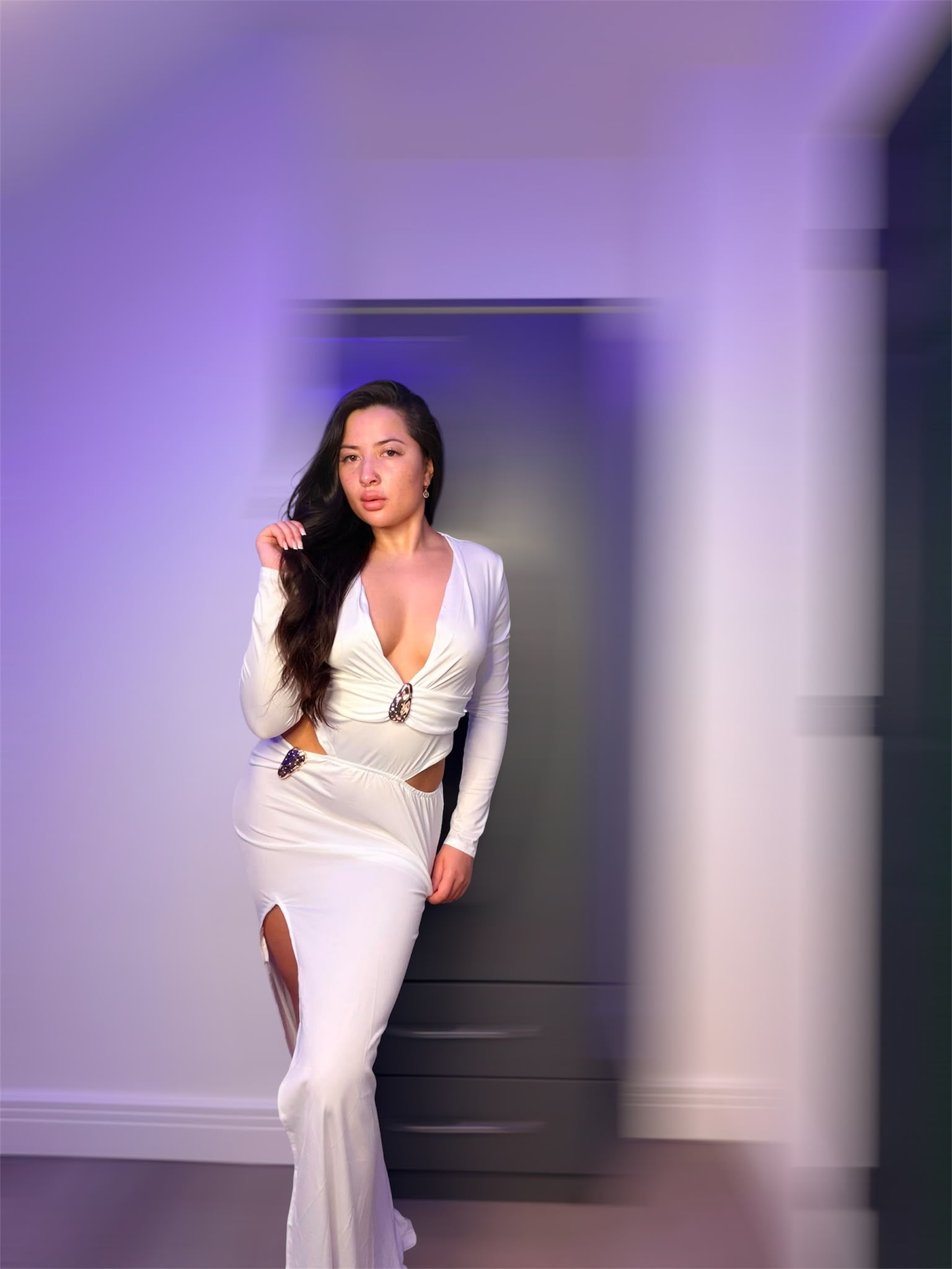 White Cut Out Dress