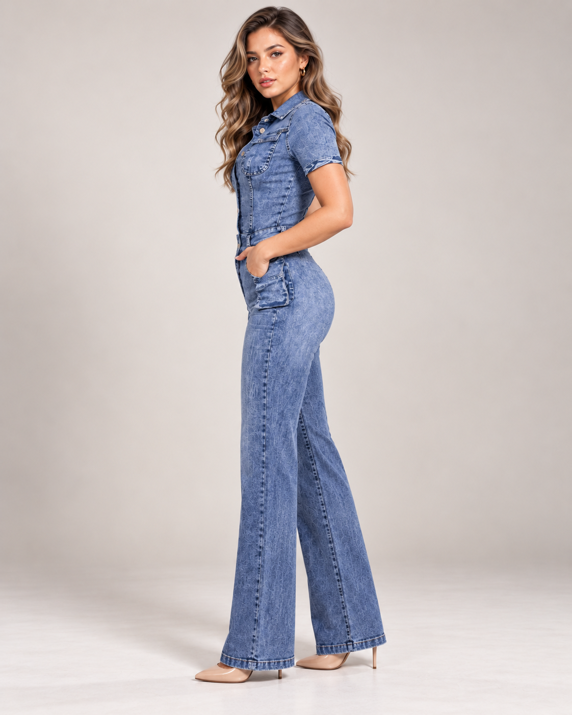 Blue Denim Jumpsuit