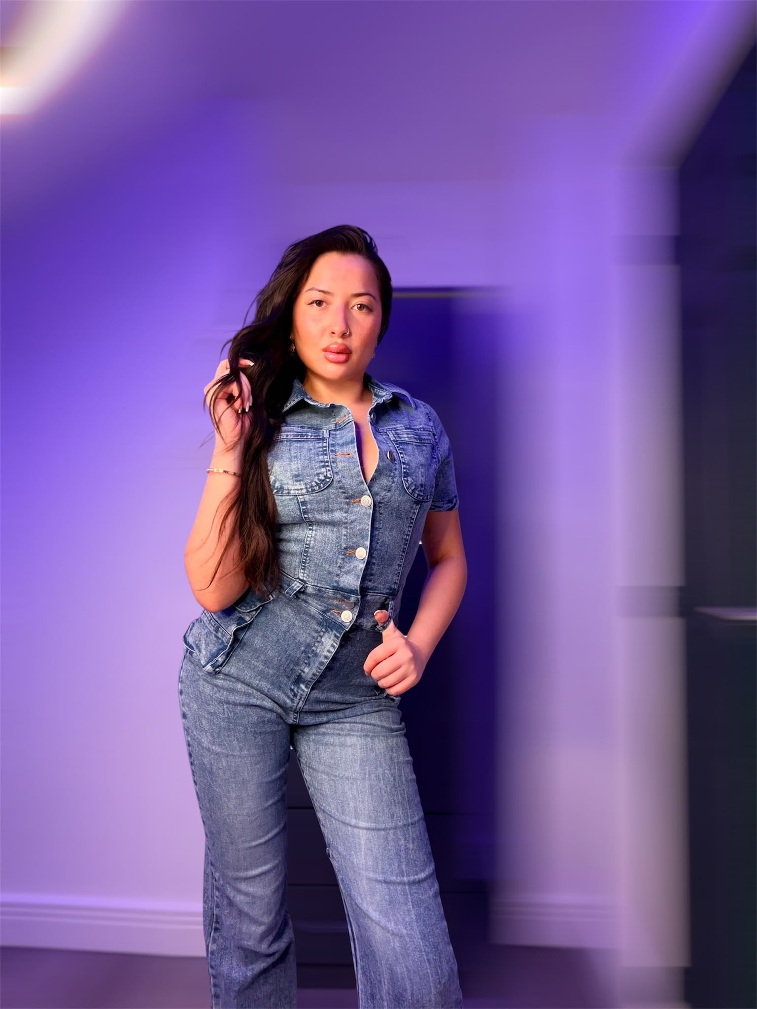 Blue Denim Jumpsuit