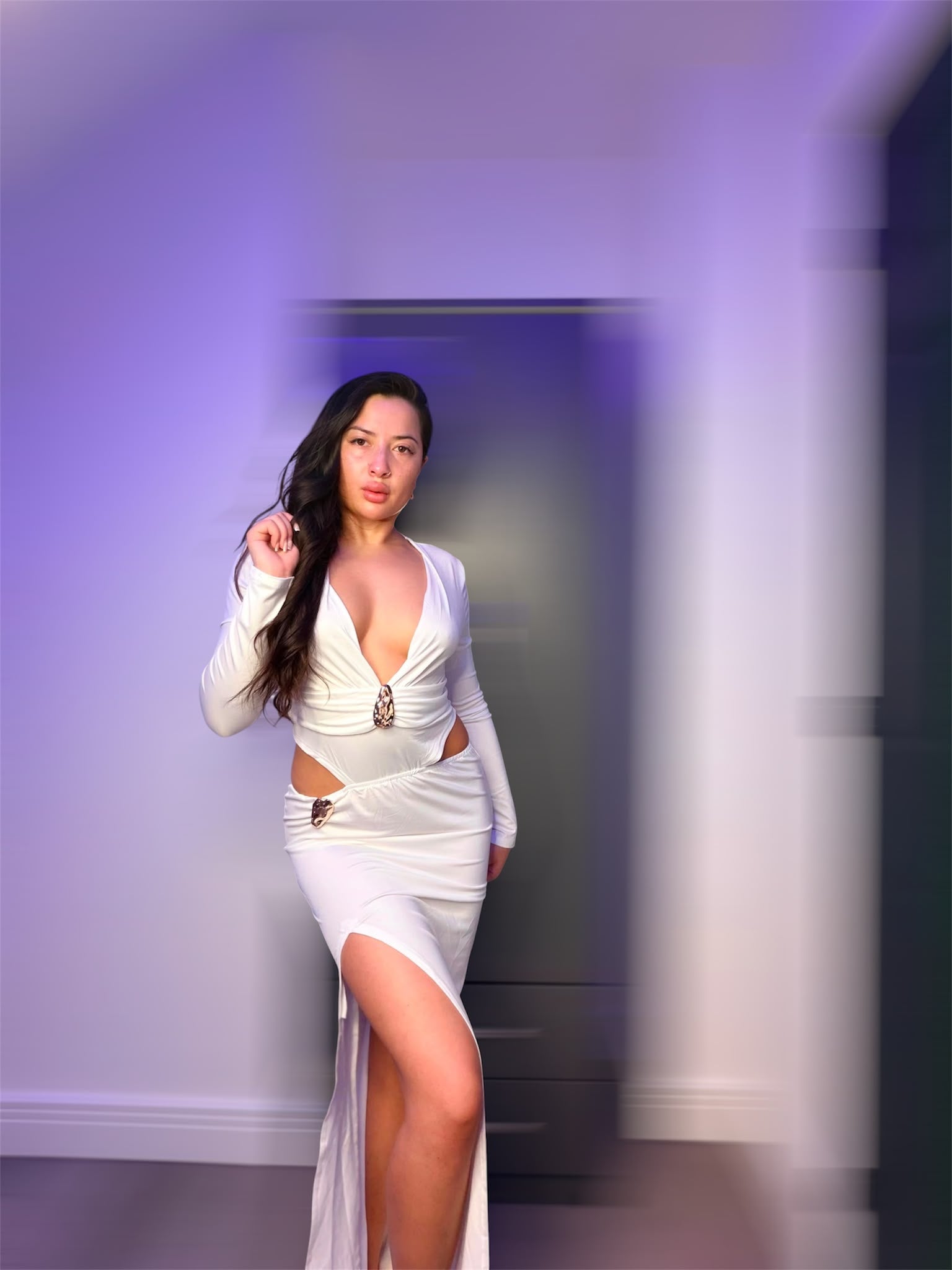 White Cut Out Dress