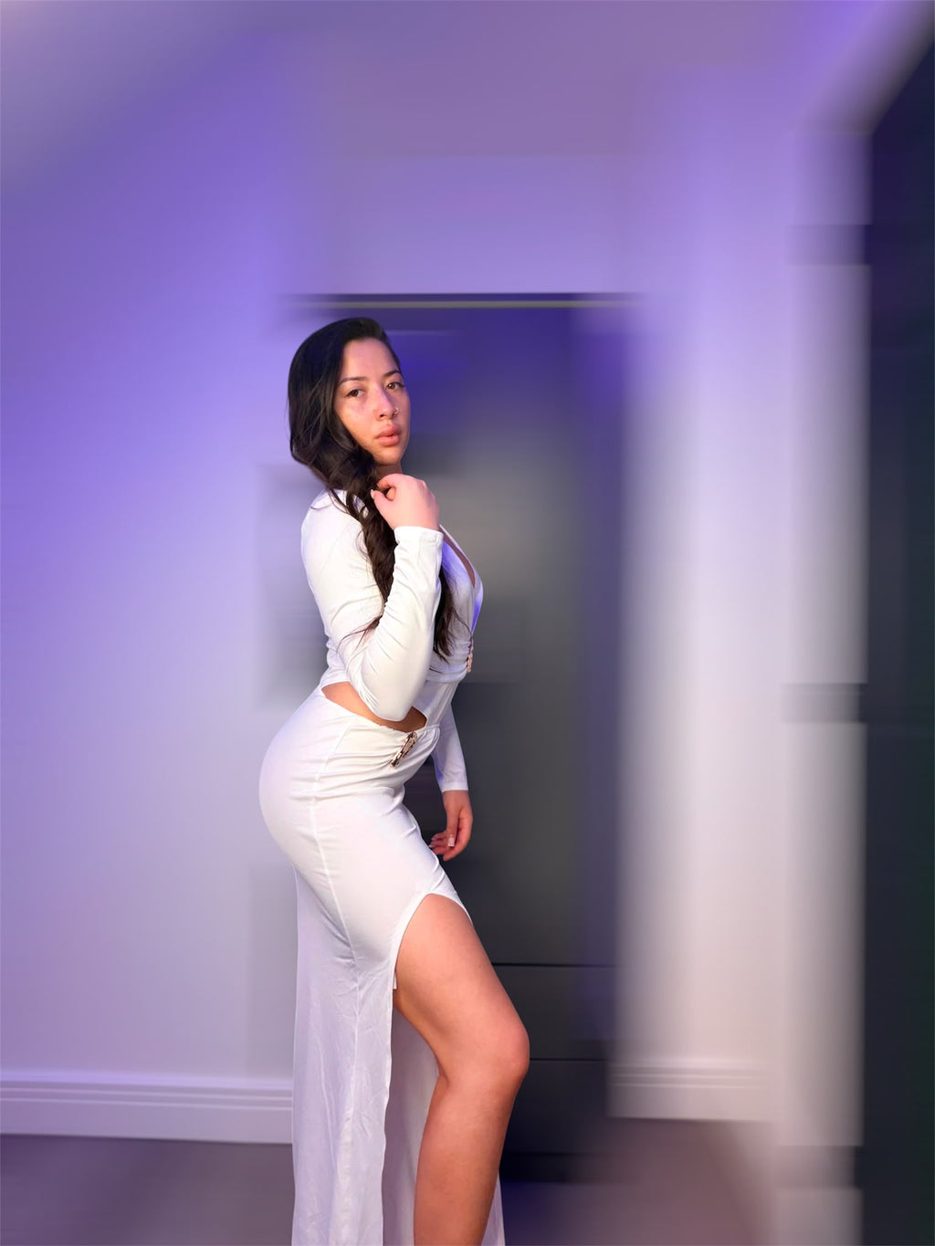 White Cut Out Dress