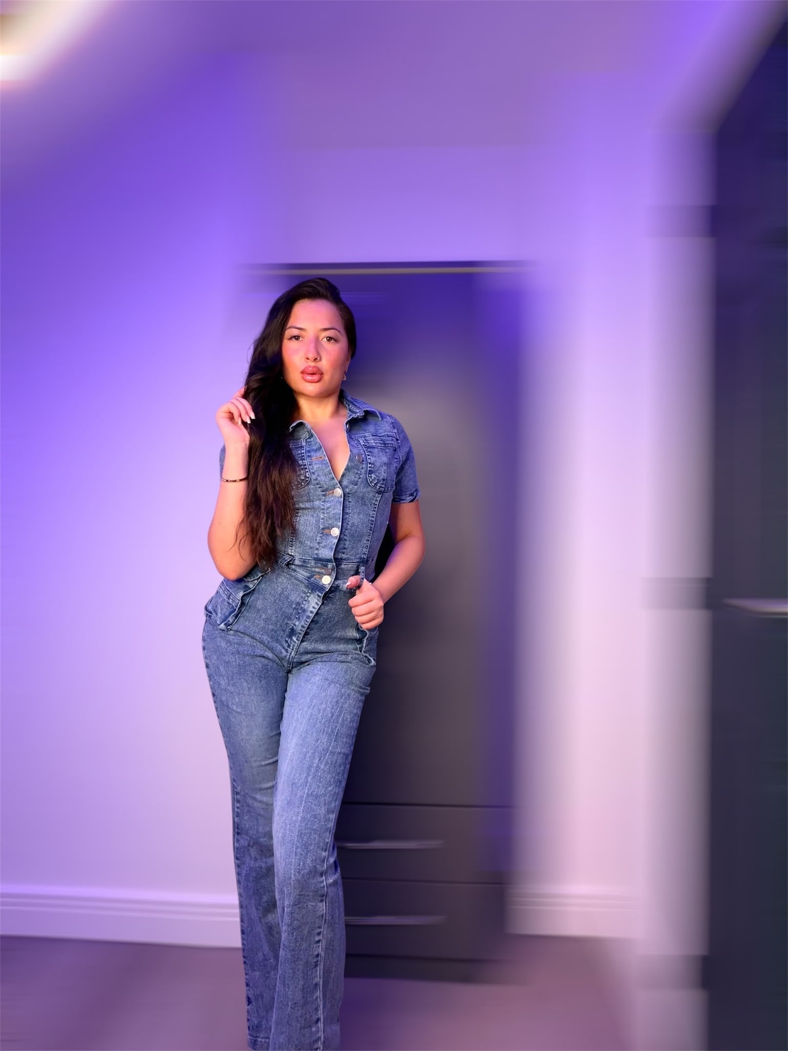 Blue Denim Jumpsuit
