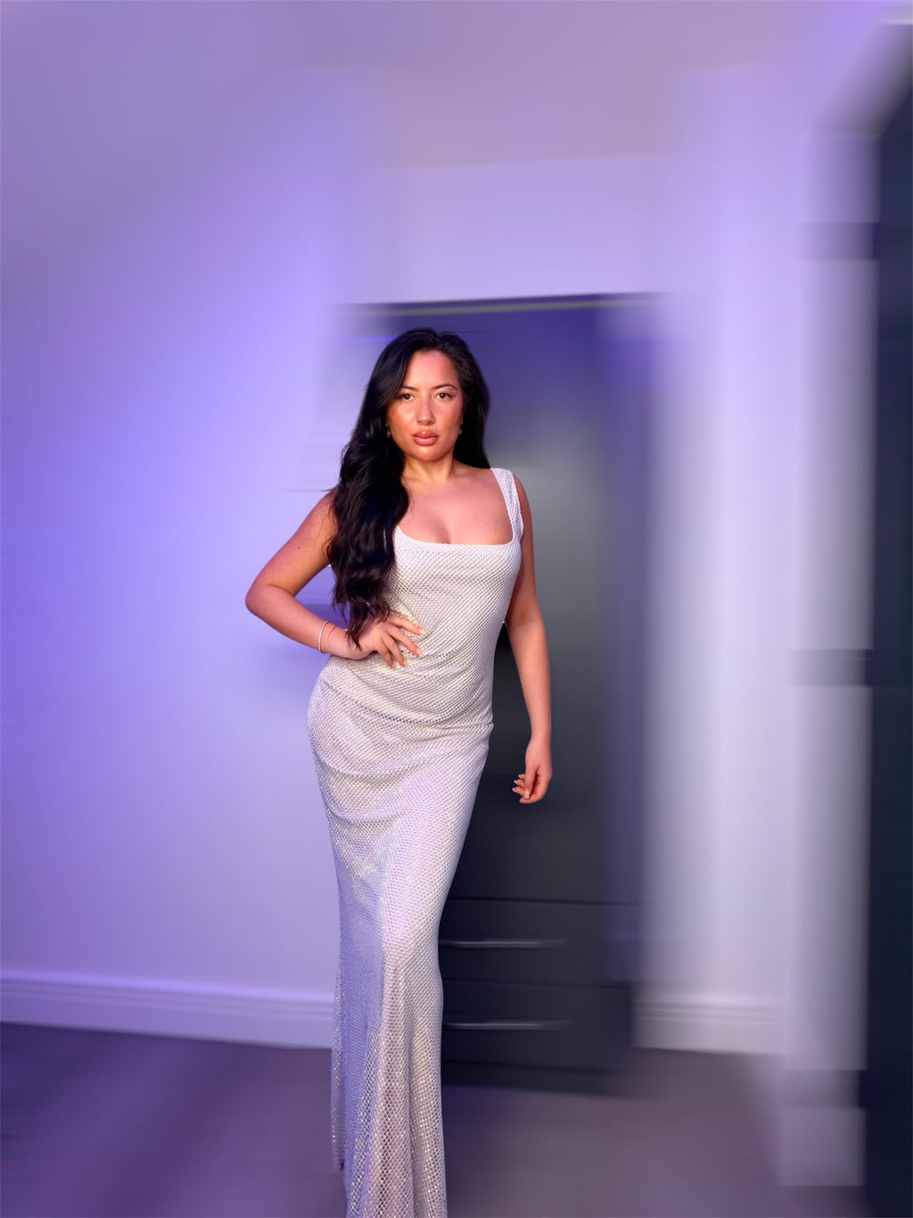 White Sleeveless Maxi Dress