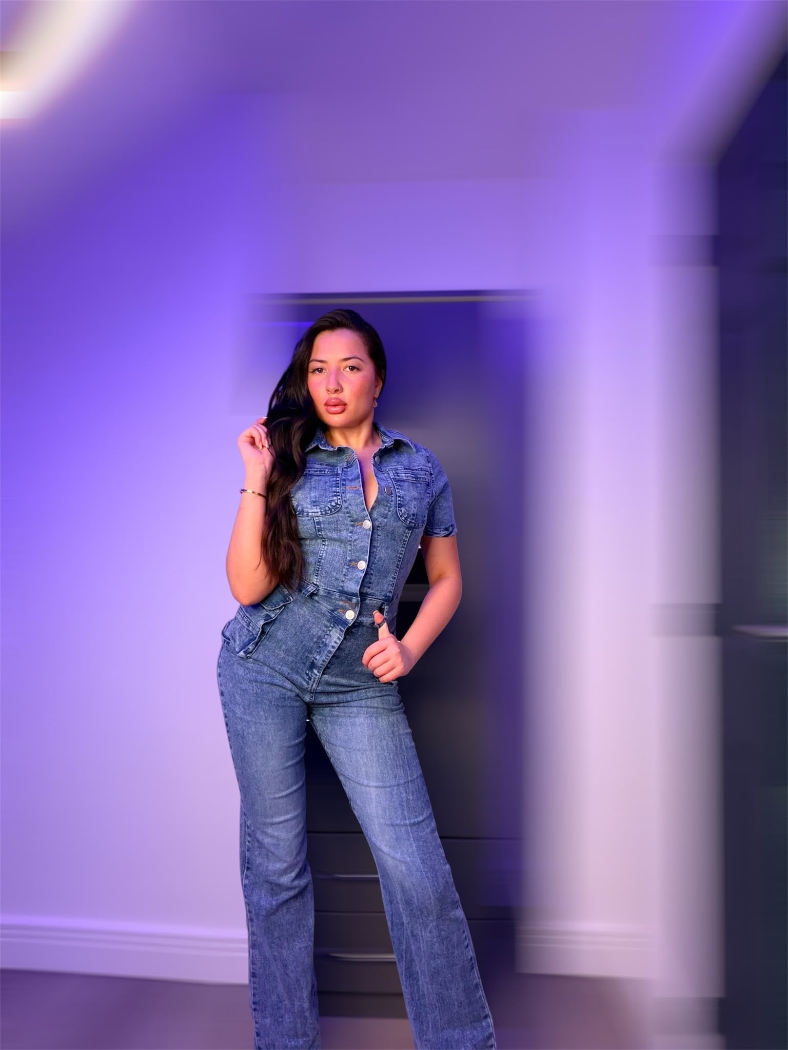Blue Denim Jumpsuit